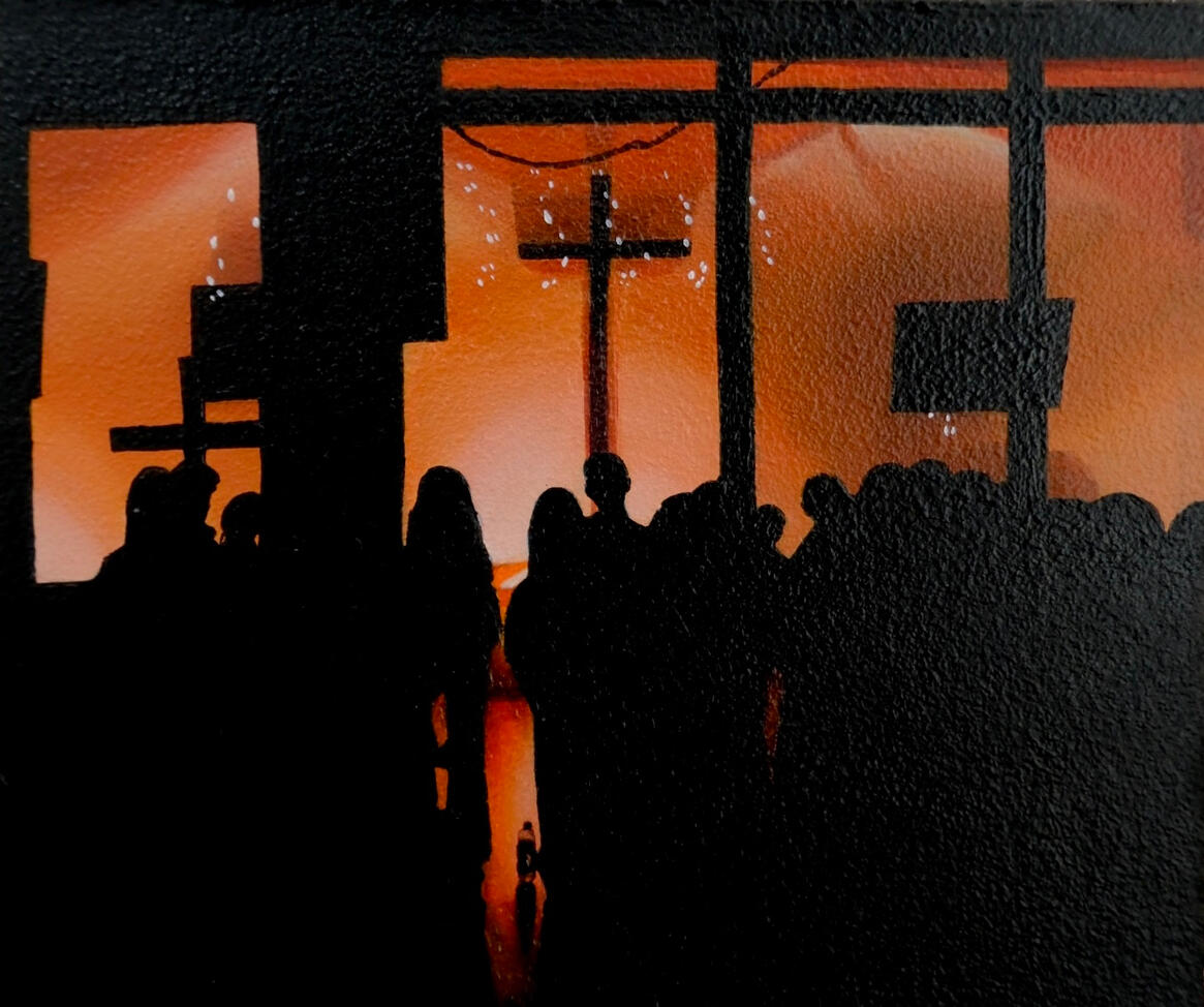 Presence - oil on canvas, 12.8 x 10.9cm, 2026 (£225)