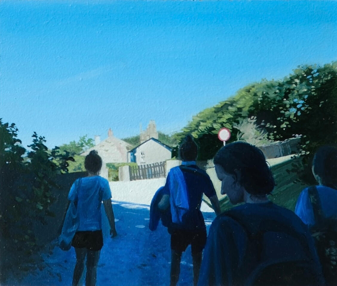 Rest day - oil on canvas, 12.8 x 10.9cm, 2026 (£225)