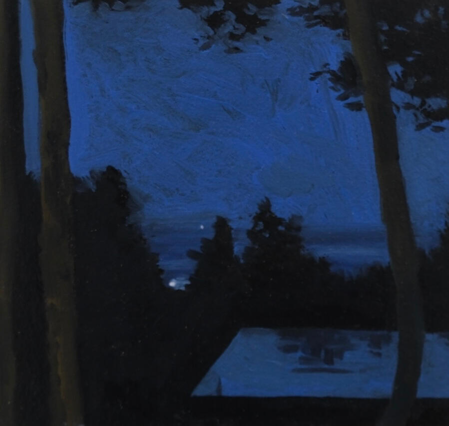 Blue - oil on canvas, 11.6 x 10.9cm, 2026 (£225)